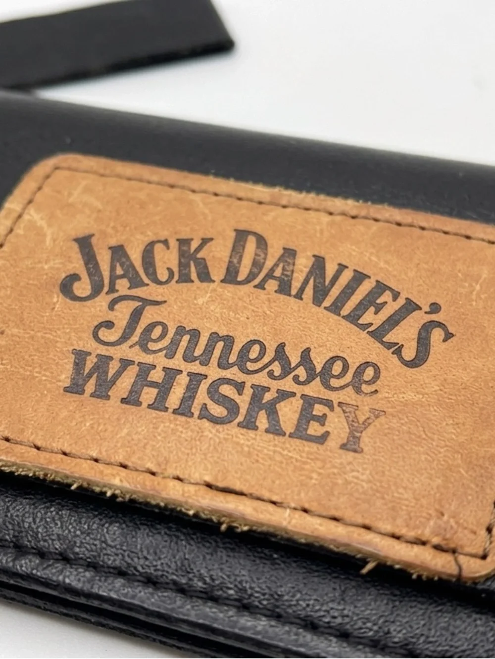 Vintage Gilbert Leather Jack Daniel's Trucker Biker Wallet with Original Chain